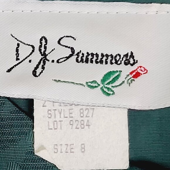 Vintage 90s Dark Green Moody Bohemian Cottagecore Button Down Blouse - Picture 7 of 14